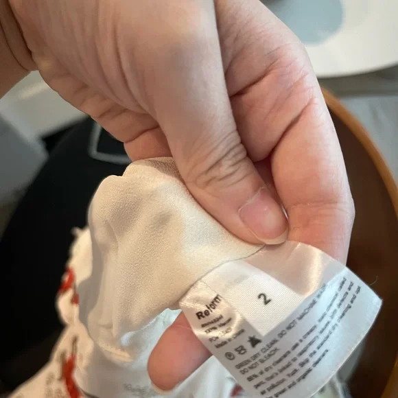 Reformation Butterfly Dress never worn Floral Off-shoulder - Picture 6 of 6